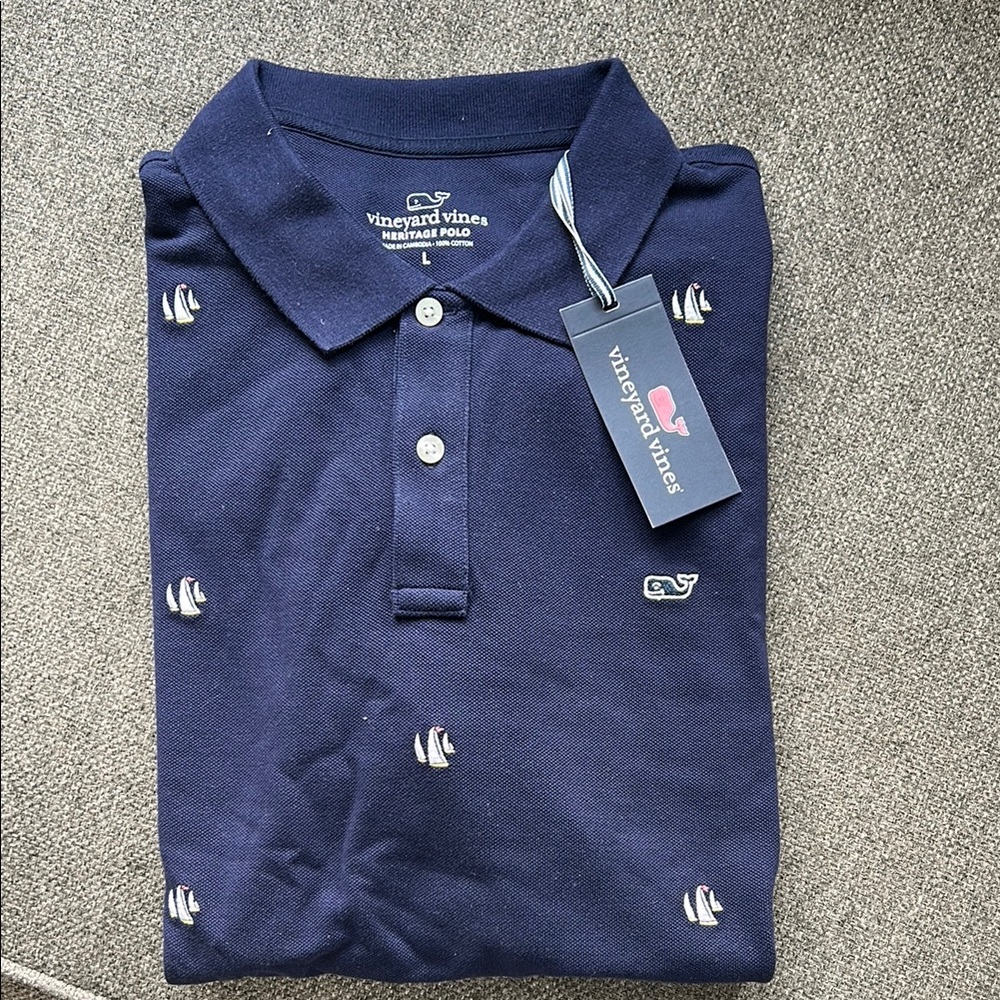 Vineyard Vines Blue Polo Shirt NWT